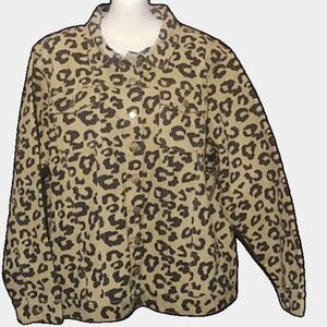 Taxi Leopard print denim taupe jacket